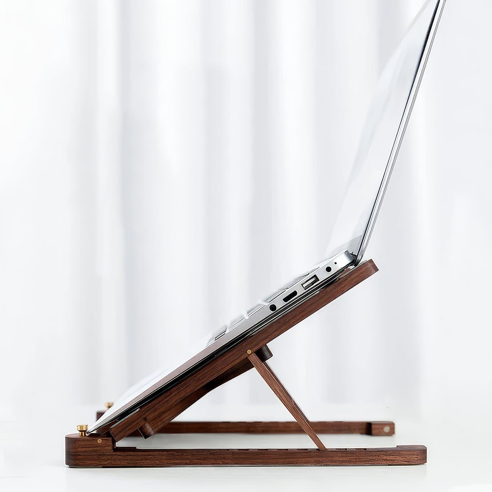 Support d'ordinateur portable en Noyer - FlatDesk