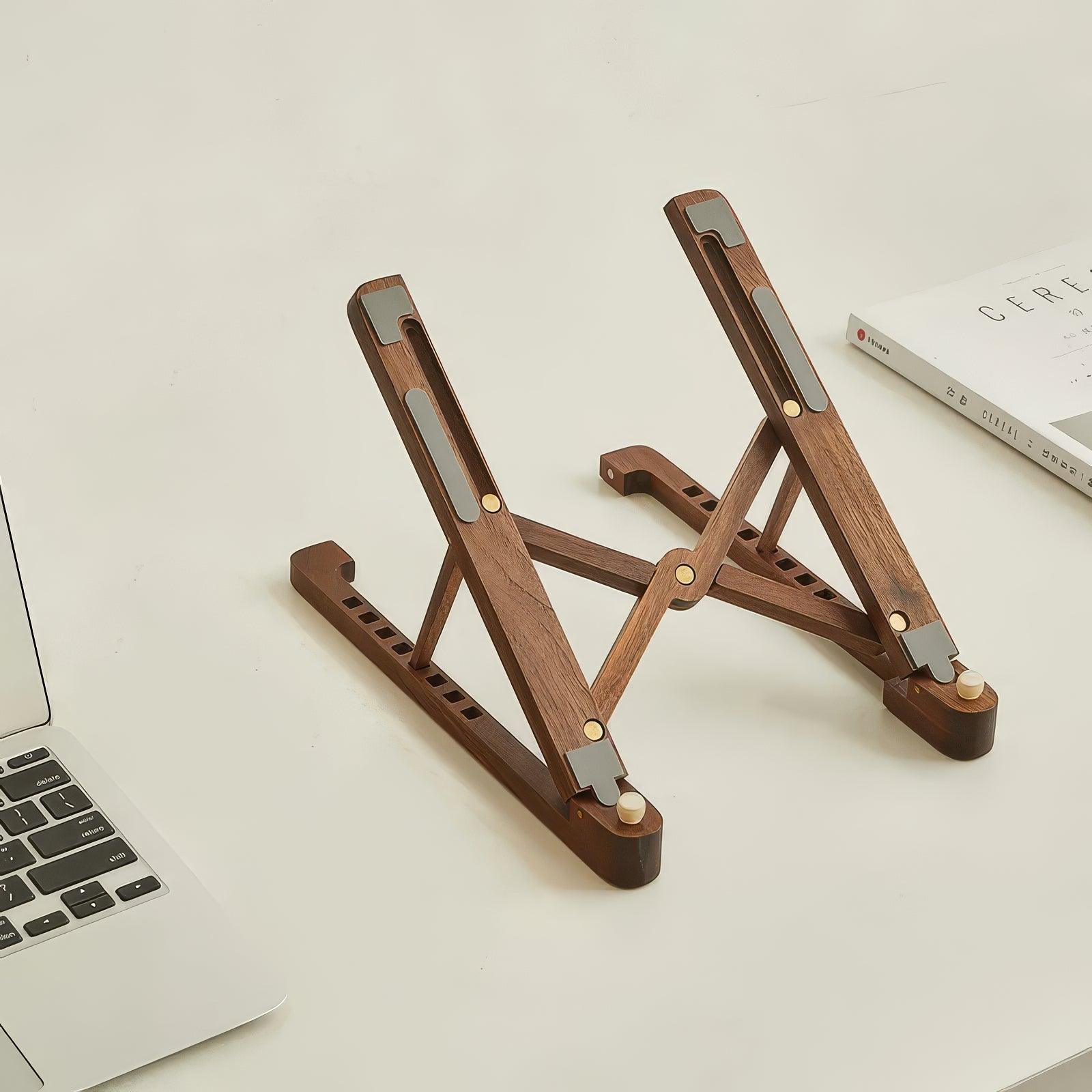 Support d'ordinateur portable en Noyer - FlatDesk