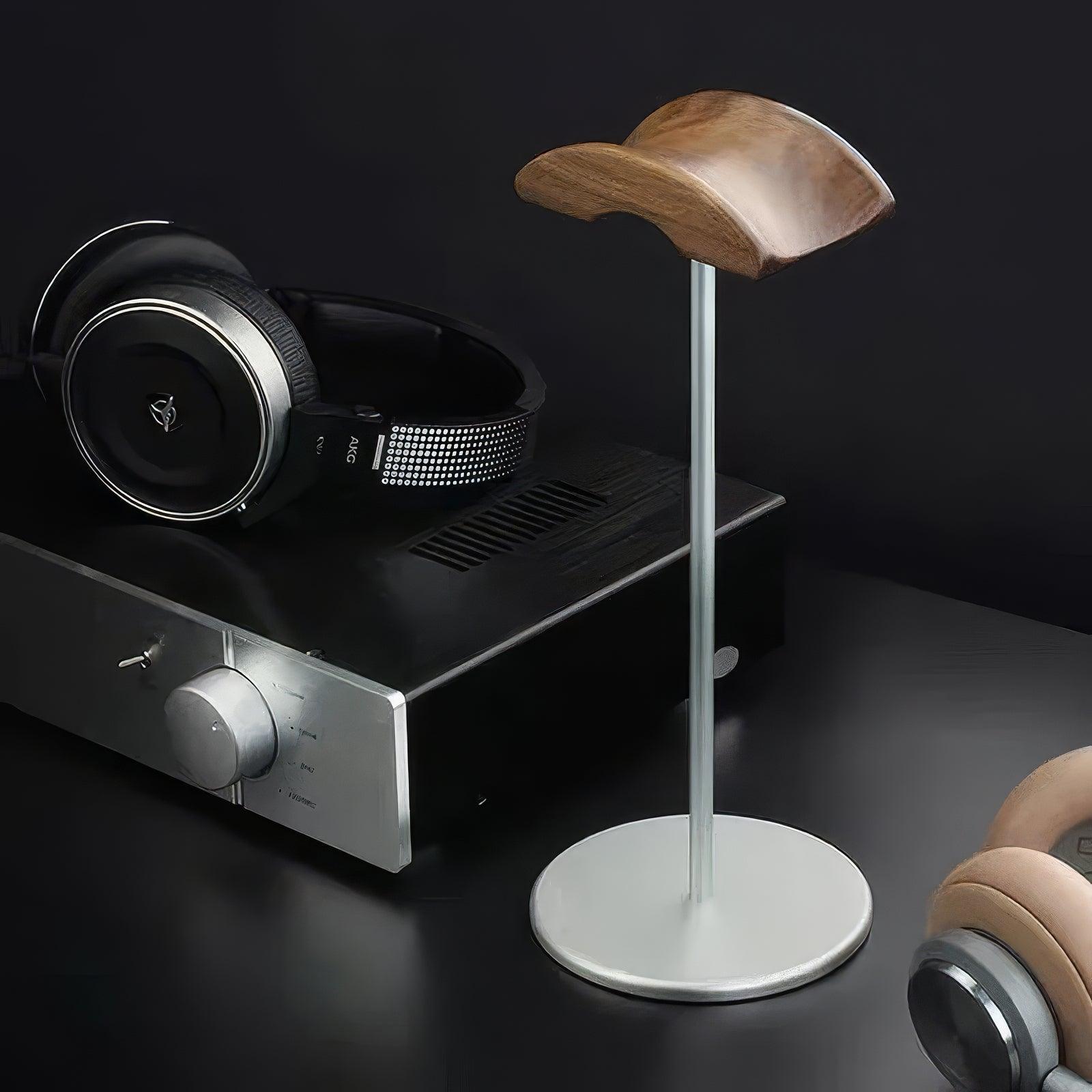 Support de casque en Noyer et Aluminium - FlatDesk